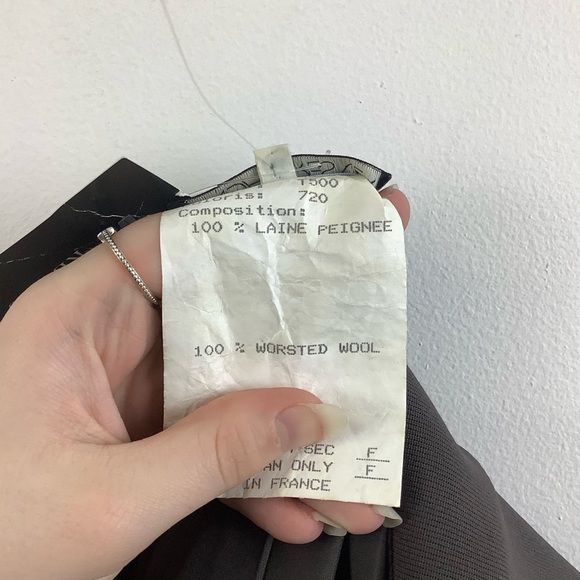 Thierry Mugler Vintage Wool Belted Zip Peplum Jacket in Dark Grey - Picture 7 of 7